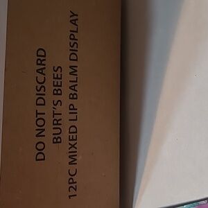 Burt's Bees 12 pc. Lip Balm and Display Case NWT